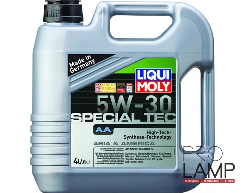 LIQUI MOLY Special Tec AA 5W-30 — НС-синтетическое моторное масло 4 л.: liqui moly special tec aa 5w 30 hc
