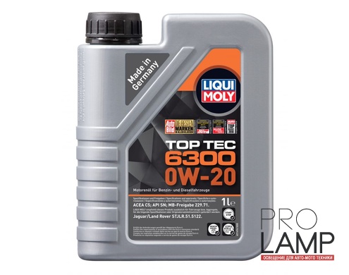 LIQUI MOLY Top Tec 6300 0W-20 — НС-синтетическое моторное масло 1 л.: motornoe maslo liqui moly top tec 6300 0w 20 sn c5