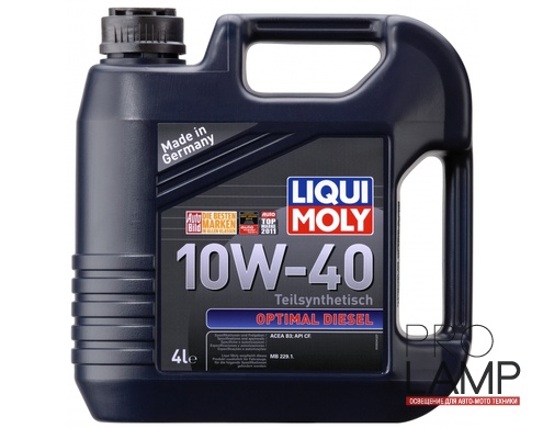 LIQUI MOLY Optimal Diesel 10W-40 — Полусинтетическое моторное масло 4 л.: liqui moly optimal diesel 10w 40 hc