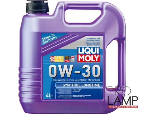 LIQUI MOLY Synthoil Longtime 0W-30 — Синтетическое моторное масло 4 л.: 1917 500x500