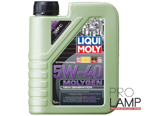 LIQUI MOLY Molygen New Generation 5W-40 — НС-синтетическое моторное масло 1 л.: liqui moly molygen new generation 5w 40