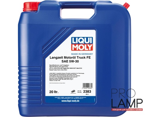 LIQUI MOLY Langzeit-Motoroil Truck FE 5W-30 — НС-синтетическое моторное масло 20 л.