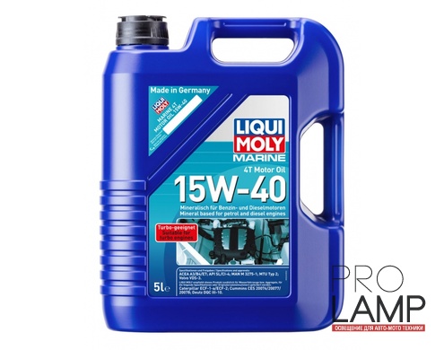 LIQUI MOLY Marine 4T Motor Oil 15W-40 - Минеральное моторное масло для лодок, 5л: liqui moly dlya vodnoy tekhniki marine
