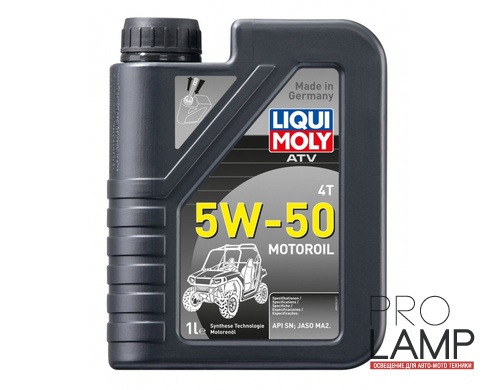LIQUI MOLY ATV 4T Motoroil 5W-50 — НС-синтетическое моторное масло для 4-тактных квадроциклов 1 л.: liqui moly atv 4t