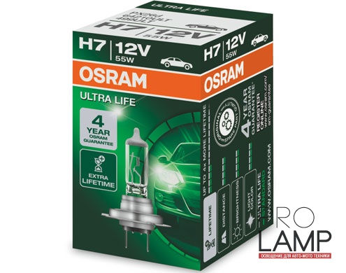 Галогеновые лампы Osram Ultra Life H7 - 64210ULT
