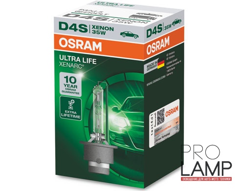Штатные ксеноновые лампы D4S. Osram Xenarc Ultra Life - 66440ULT