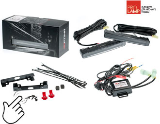 Дневные ходовые огни Optima Premium DRL Universal Glide Black 
